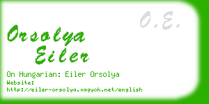 orsolya eiler business card